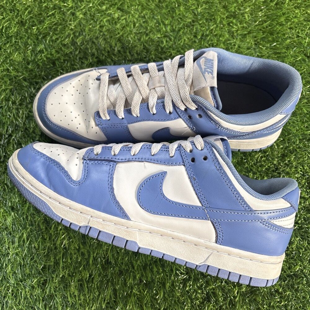 Nike Dunk Low Polar Blue/White UNC Leather Low Top DV0833-400 Mens Size 7.5